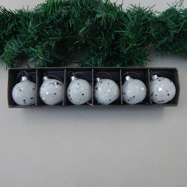 Parti Dekorasyon Çapı 4cm Mini Boyut Farklı Cam Küre Noel Ağacı Süsü Asma Top Kolye Okul Penceresi 36pcs/Paket