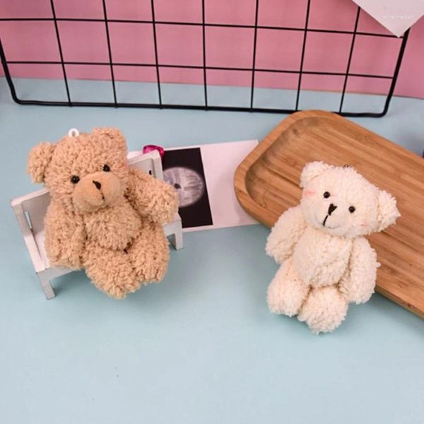 Portachiavi Simulazione Orso Mini Portachiavi di peluche per macchina giocattolo Regalo Premi di carnevale Zaino per bambini Regali di San Valentino