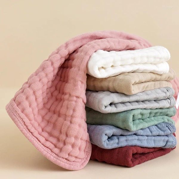 Cobertores infantis toalha de saliva macia babadores de bebê algodão 6 camadas acessórios nascidos panos de arroto menino e menina coisas absarbent