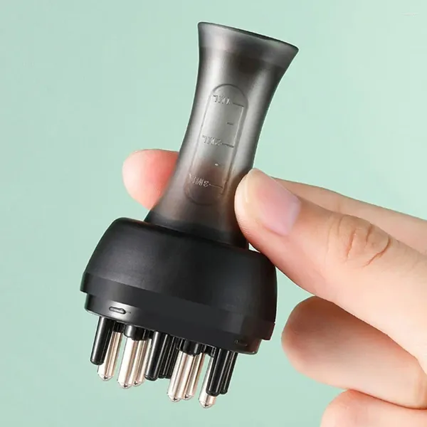 Garrafas de armazenamento mini aplicador de couro cabeludo líquido pente massagem óleo essencial guiando massageador anti perda de cabelo ferramentas de cuidados