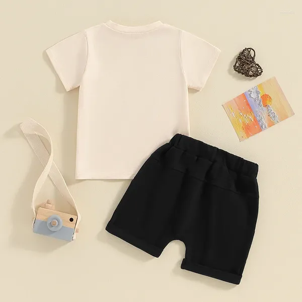 Giyim Setleri Toddler Boy Boy Doğum Günü Kıyamet Bir İki Üç Dört Im Kazma Tişört ve Şort Sevimli Yaz Giysileri