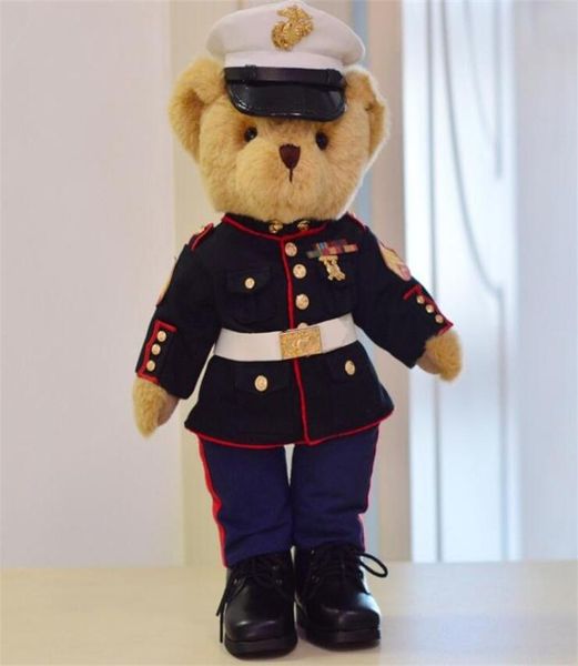 Hochwertiges Teddybär-Plüschtier aus weicher PP-Baumwolle, Uniformpuppe, Sammlung, Militärgeschenke, Veteranen-Souvenir, Weihnachtsgeschenk8388830