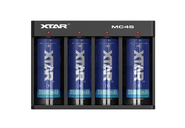 XTAR MC4S 37V Batterieladegerät Typ-C-Eingang USB-Ladegeräte für 18650 AAA AA-Batterien 1040026650 12V NIMHCD3349726