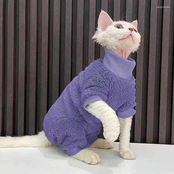 Kedi Kostümleri Pet Kalın Polar için Erkek Kız Kediler İç ve Açık Mekan Noel Sweatshirt Damla