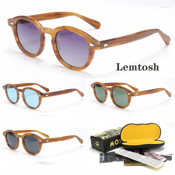 Sonnenbrille Johnny Depp Lemtosh Polarisierte Männer Sonnenbrille Frau Luxus Marke Vintage Acetat Rahmen Brille