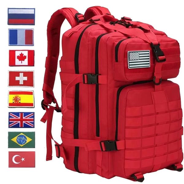 Тактический рюкзак большой емкости 50л для тренировок в тренажерном зале, сумка для фитнеса, мужская сумка для активного отдыха, туризма, кемпинга, путешествий, 3D-рюкзак, армейский рюкзак Molle 240202