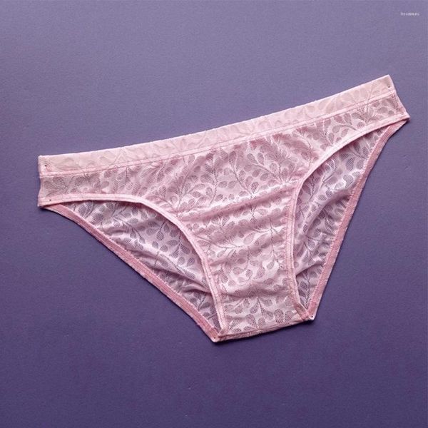 UNDANTANT'lar Erkek Kılavuzları Düşük Yüksek Göstergeler G-String Panties Bikini Dantel Sheer Teceli İç Çamaşır See-Through Sissy erotik iç çamaşırı