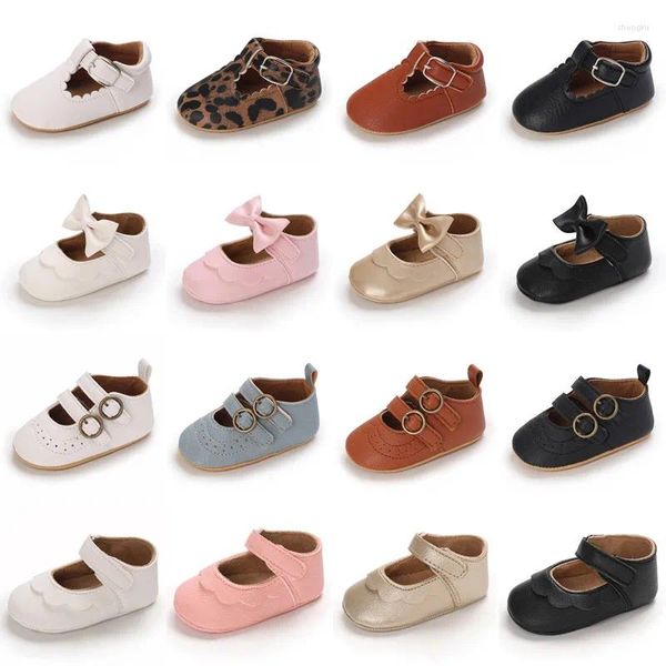 Primi camminatori nati scarpe da bambino classiche in pelle a righe ragazzo ragazza multicolore bambino suola in gomma mocassini antiscivolo per neonati