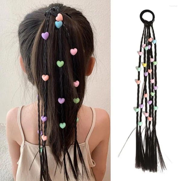 Accessori per capelli Dreadlocks Bambini Elastico Torsione Treccia Corda Bambini Cravatta colorata Parrucche Coda di cavallo sintetica Ragazze Trecce Parrucca Boxe