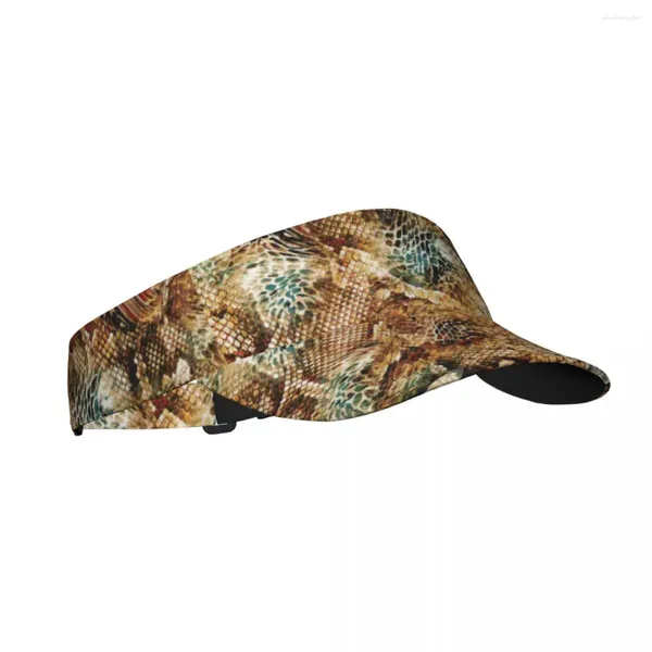 Береты, летняя воздушная шляпа от солнца для мужчин и женщин, регулируемый козырек с защитой от ультрафиолета, пустая спортивная солнцезащитная кепка из змеиной кожи