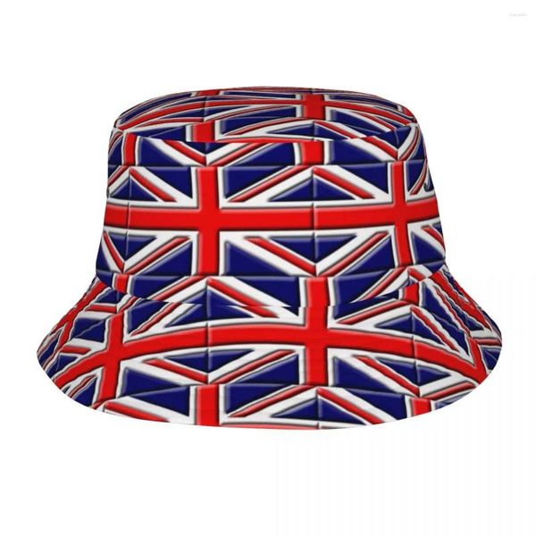 Berets Union Uk Flag Fischerhut Strandhutbekleidung Zubehör Vereinigtes Königreich Angeln für Outdoor Damen Ispoti Leicht