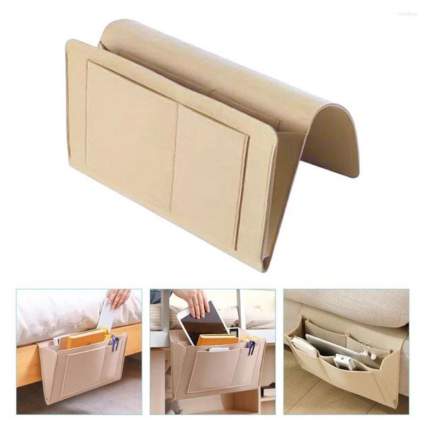 Sacos de armazenamento Saco de cabeceira Sofá Cabide Organizador de prateleira para dormitório Sofá de braço de tecido não tecido