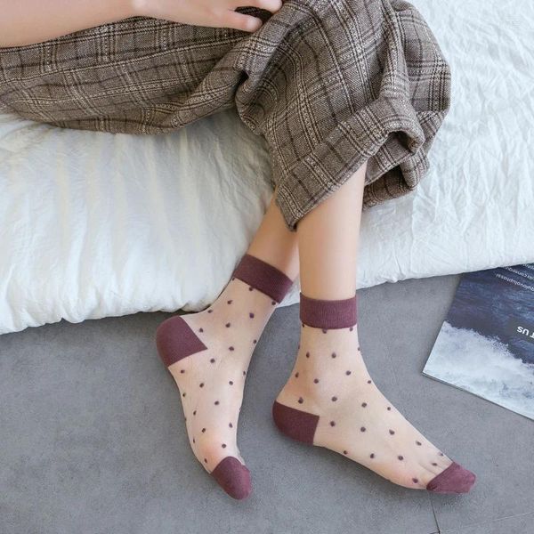 Frauen Socken 1 Paar Sommer Blume Socke Spitze Kristall Glas Seide Kurze Dünne Transparente Rosen Jacquard Elastische Ultra