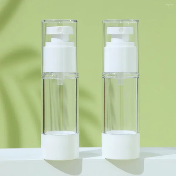Aufbewahrungsflaschen 10 Stück 30 ml Kunststoffspray Kosmetikflasche Reiseflüssigkeit Transparent Airless Pump Vakuumbehälter