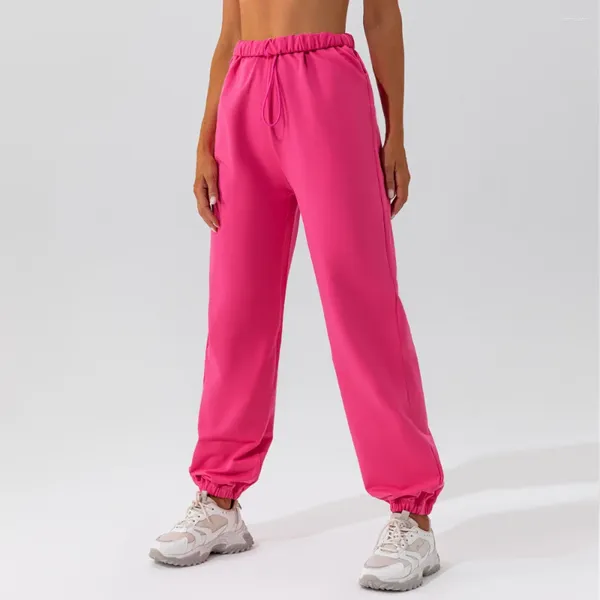 Calças femininas casuais esportes sweatpants cordão de alta qualidade joggers algodão ao ar livre dança treino calças soltas