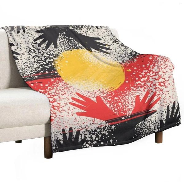 Cobertores Impressionantes Aboriginal Dot Art Throw Blanket Cabelo e Extra Grande