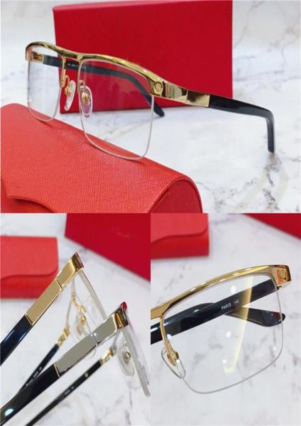 Der Verkauf beliebter Brillengestelle mit Halbrahmen aus Metall und optischer Brillen für Herren im klassischen Business-Stil kann als Korrektionsbrillen verwendet werden 45675982333838