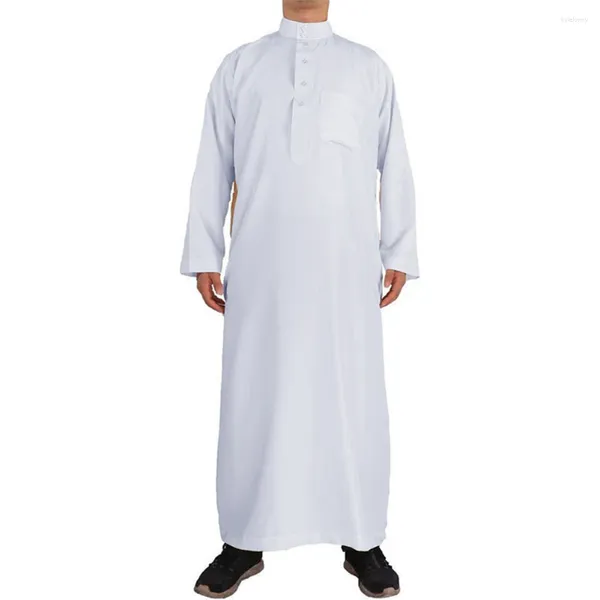 Roupas étnicas Robe Árabe Tradicional Respirável Casual Clássico Jubba Manga Longa Homens Muçulmanos Plus Outono Primavera Confortável