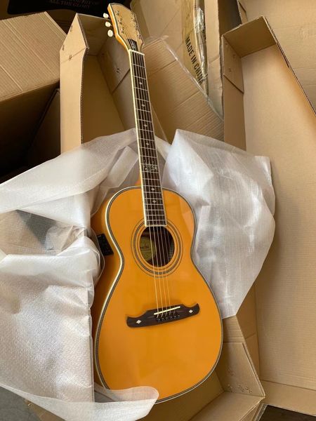 Akustische Gitarre 41 Zoll 6 Saiten Alle Soild Holz Ebenholz Griffbrett Unterstützung Anpassung Freeshippings