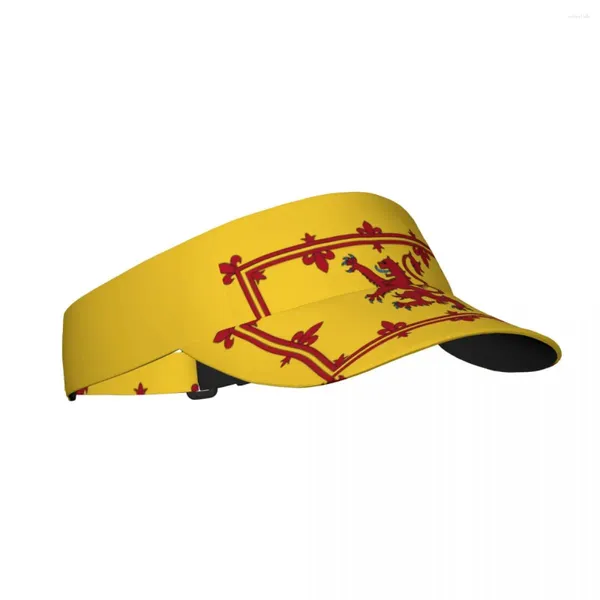 Berets Sommer Sonnenhut Männer Frauen Einstellbare Visier Top Leer Schottland Rampant Lion Flagge Sport Tennis Golf Laufen Sonnencreme Kappe