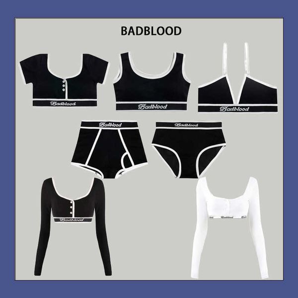 Badflood Kadın T-Shirt 24SS Tasarımcısı Badflood Niche Baharatlı Kız T-Shirt Kısa Askı Fitness Fitness Fitness Dans Top Giyim Bra Kadınlar Trendi