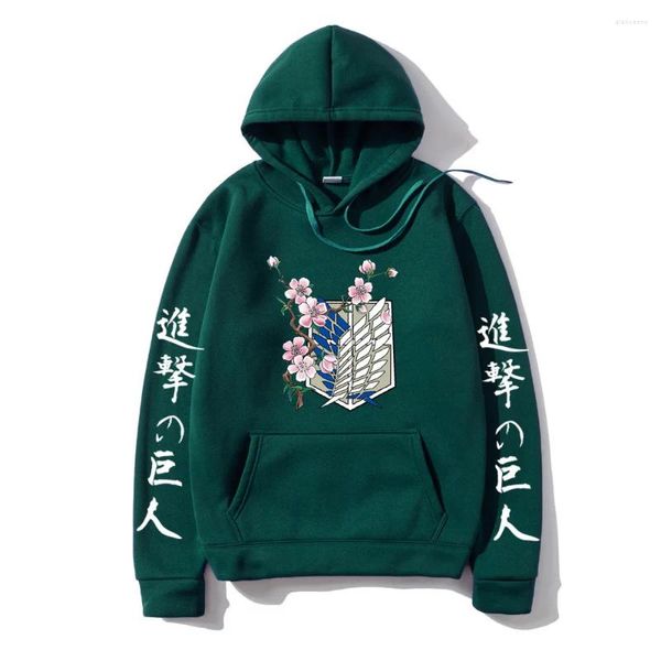 Damen Hoodies Japanische Anime Grafik Damen Herren Attack On Titan Pullover Sweatshirt Unisex Ms Streetwear Hoodie Übergroße Hoody Tops