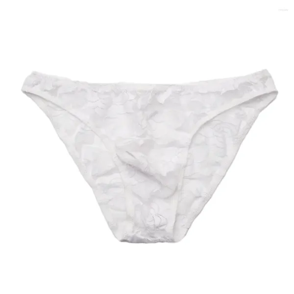 Unterhosen Männer Sissy Höschen Sexy Spitze Unterwäsche Durchsichtige Atmungsaktive Tanga Low Rise Briefs Männer Dünne Schwule Imitiert Dessous