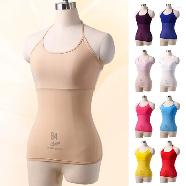 Palco desgaste mulheres véu barriga capa colete sexy semi sheer suspender t camisas corpo forma roupa interior meninas dança prática Bellydance traje