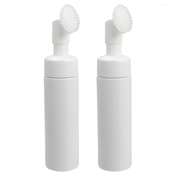 Bottiglie di stoccaggio 2 pezzi Pennello dispenser Spruzzatore da viaggio vuoto Contenitore per bottiglie per trucco cosmetico da 200 ml