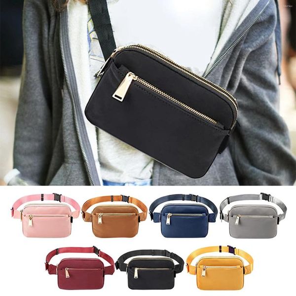 Sacos de cintura pacotes para mulheres homens crossbody fanny pacote cinto saco com alça ajustável ao ar livre treino haste titular