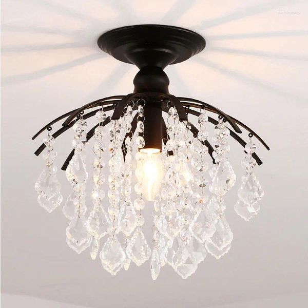 Lustre estilo simples e moderno, luxuoso, corredor de cristal, pequeno, sala de estar, entrada, bar, jantar, quarto, iluminação pendente