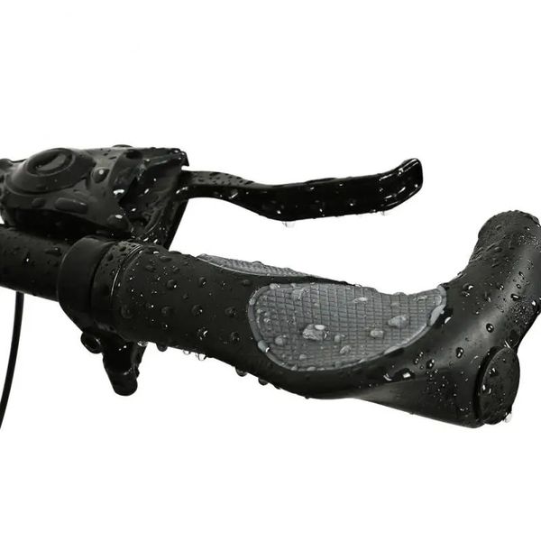 Fahrradgriff-Gummi, integrierter Horngriff, MTB-Manschetten, Handauflage, Fahrrad-Schraubstock-Lenkergriffe, stoßfeste, beidseitig verriegelte Griffe 240202
