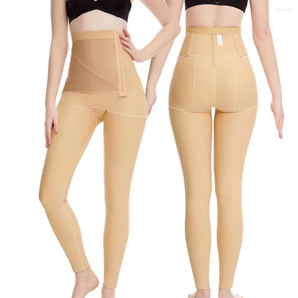 Женские формирователи тела, корректирующие брюки с высокой талией после липосакции бедра, двойная компрессия, контроль живота, бедра