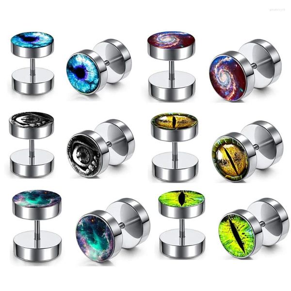 Ohrstecker Mode Runde Hantel Ohr Für Männer Und Frauen Piercing Unisex Punk Schmuck Geschenk