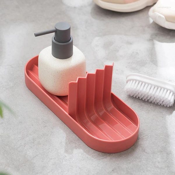 Contenitori per cucina 1 pezzo scolapiatti spugna portasapone spazzola per pulizia lavello organizer in plastica accessori per mensole da bagno