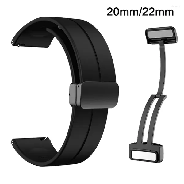 Cinturini per orologi cinturino da 20mm 22mm per Samsung Galaxy 4/5 Pro/classic/gear S3/active 2 Sport fibbia magnetica in silicone Huawei GT 2e 3 Band