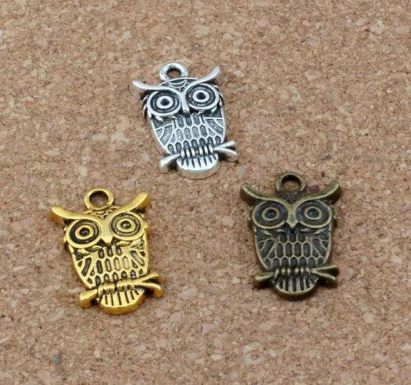 CUTE WIZE OWL Charms Anhänger 100 Teile/los 14x225mm Antik Silber Gold Bronze Modeschmuck DIY Fit Armbänder Halskette Earrin291771739628