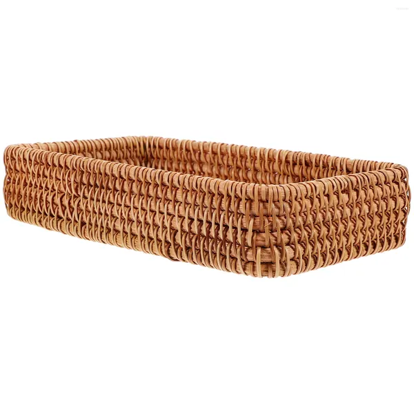 Piatti Cestino per il pane in rattan Giocattoli Piatto di frutta intrecciato Cestini del Ringraziamento per regali Contenitore per picnic Piccolo