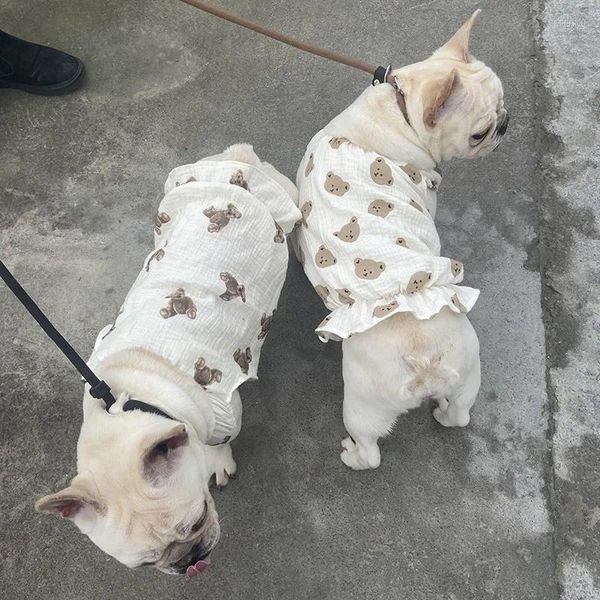 Vestuário para cães roupas para animais de estimação primavera e verão japão coreia do sul gato filhote de cachorro traje teddy luta casa pijama colete