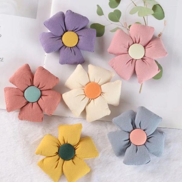 Haarschmuck, handgefertigt, DIY-Blumen, 8 cm, Baby, süßes Kleinkind, Mädchen, Cartoon, Schleife, keine Haarspangen, Band-Zubehör, 6 Stück/Lot