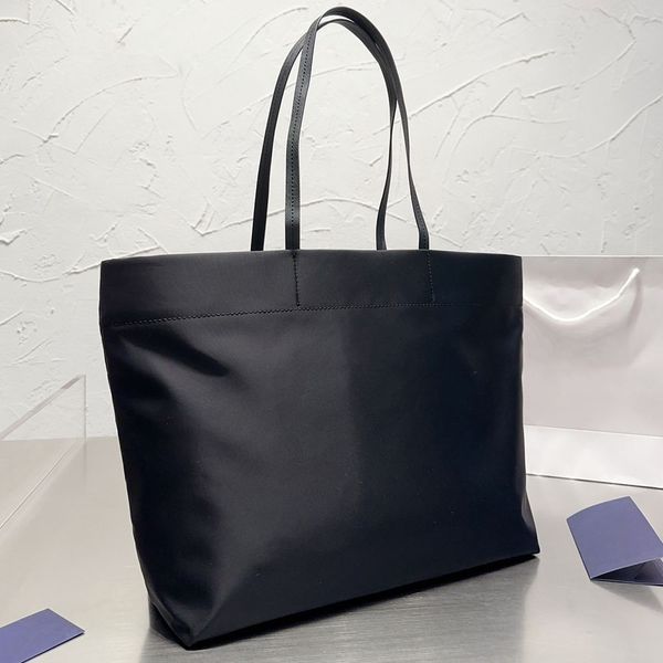 Clássico preto náilon designer bolsa para mulheres luxo triângulo ferragem de alta capacidade senhoras casual sacola sacos de compras carteira bolsas