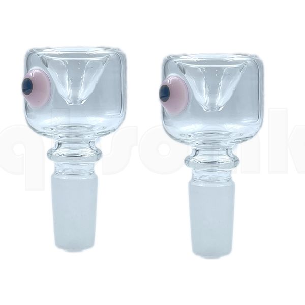 Bongs de vidro slides 18mm tigela de flor masculina para bong tubulação de água funil ampulheta plataformas de cera inebriantes acessórios para fumar narguilés