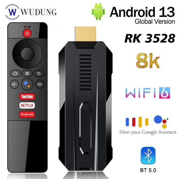 Mini RK3528 TV Stick Android 130 Wifi 6 Smart Box ATV 24G5G Dual WiFi 8K HD Set Top Lettore multimediale BT50 240130