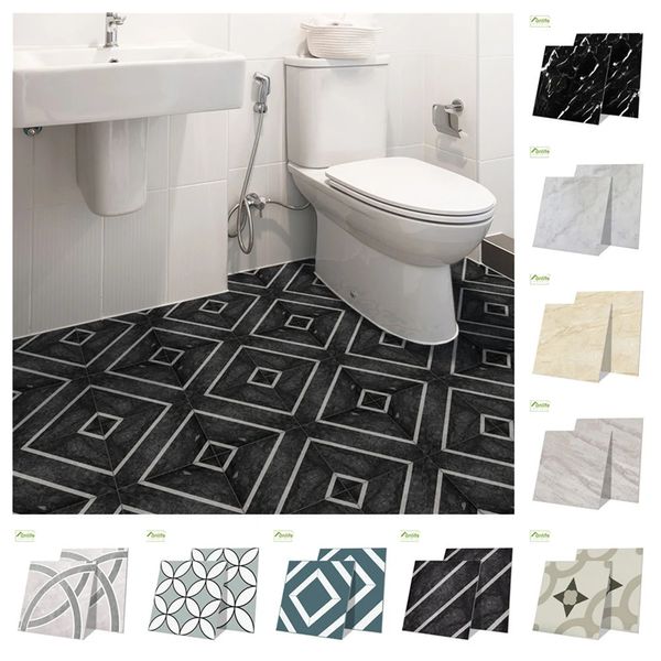 Graue schwarze Linie Marmorfliesen Vinyl selbstklebende Tapete DIY geometrisches Stück zusammen Wandaufkleber für Küche Home Decor Bodenkunst 240127