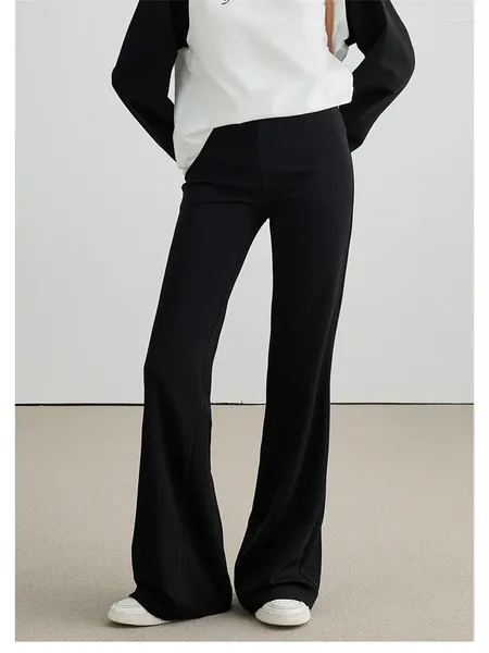Женские брюки MOLAN, элегантные черные женские прямые брюки с высокой талией, женские широкие повседневные брюки