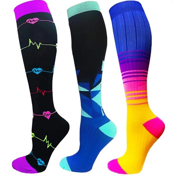 Herren Socken Kompression Damen Herren Strümpfe 15-30 Mmhg Stillen Wandern Reisen Flug Laufen Fitness