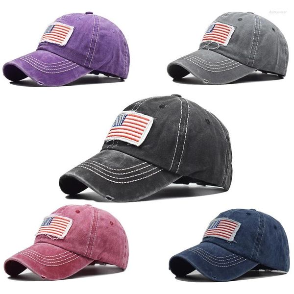 Ball Caps Baseball CapOutdoor Sport Cap Hut Frauen USA Amerikanische Flagge Zeichen Frühling Herbst Hüte Für Schleifen Mehrfarbig