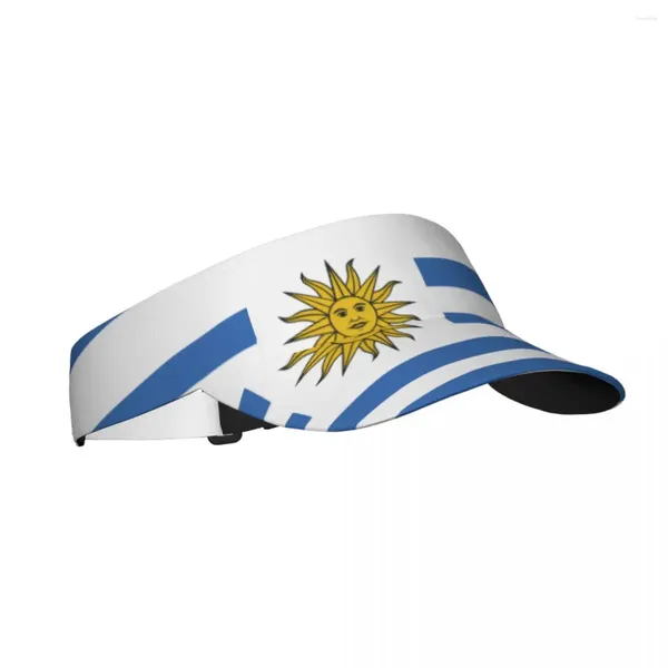 Beralar Yaz Güneş Şapkası Erkek Kadınlar Ayarlanabilir Visor Üst Boş Uruguaylı Bayrak Spor Tenis Golf Koşu Güneş Koruyucu Kapak