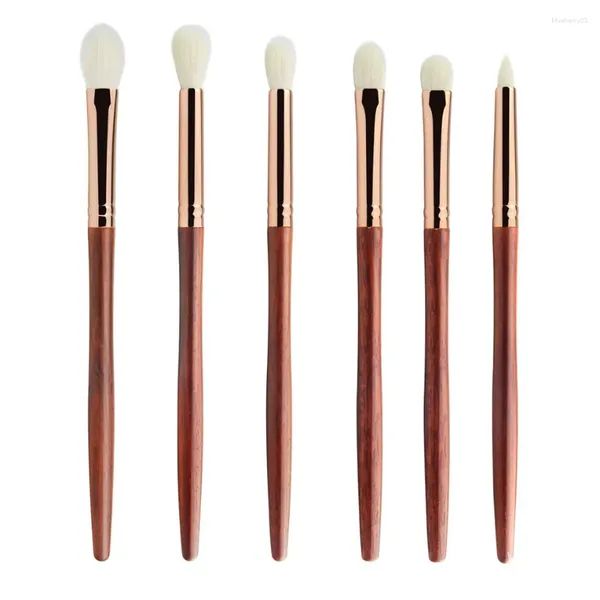 Pincéis de maquiagem L99 Professional Handmade Brush Set 6pcs Soft Saikoho Cabra Cabelo Sombra Vermelho Sândalo Make Up Kit