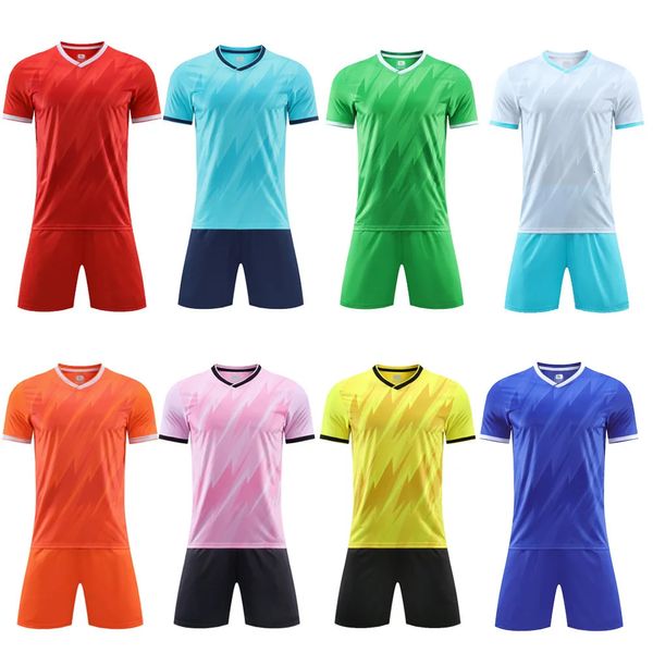 Adulto crianças camisa de futebol personalizado uniforme de futebol conjunto para meninos roupas esportivas para mulheres cinco pessoas treinamento esportivo roupas infantis 240221